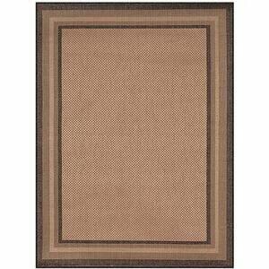 Tapete Eco-Nature Polipropileno 1,00x1,50m Bege e Marrom J Serrano