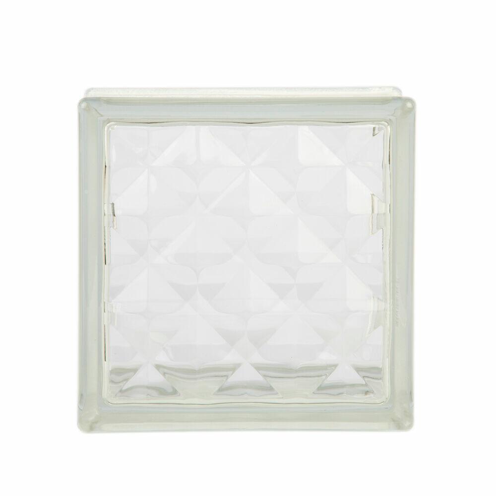 Tijolo Vidro 19x19x8cm Jewel Clear Incolor Vitraltec