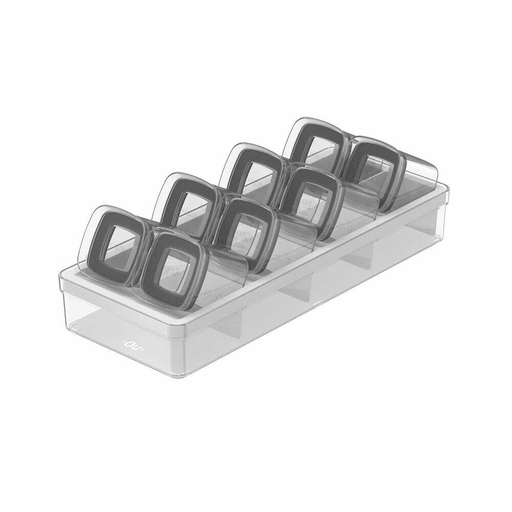 Organizador Para Temperos Clear 9 Peças Natural Martiplast