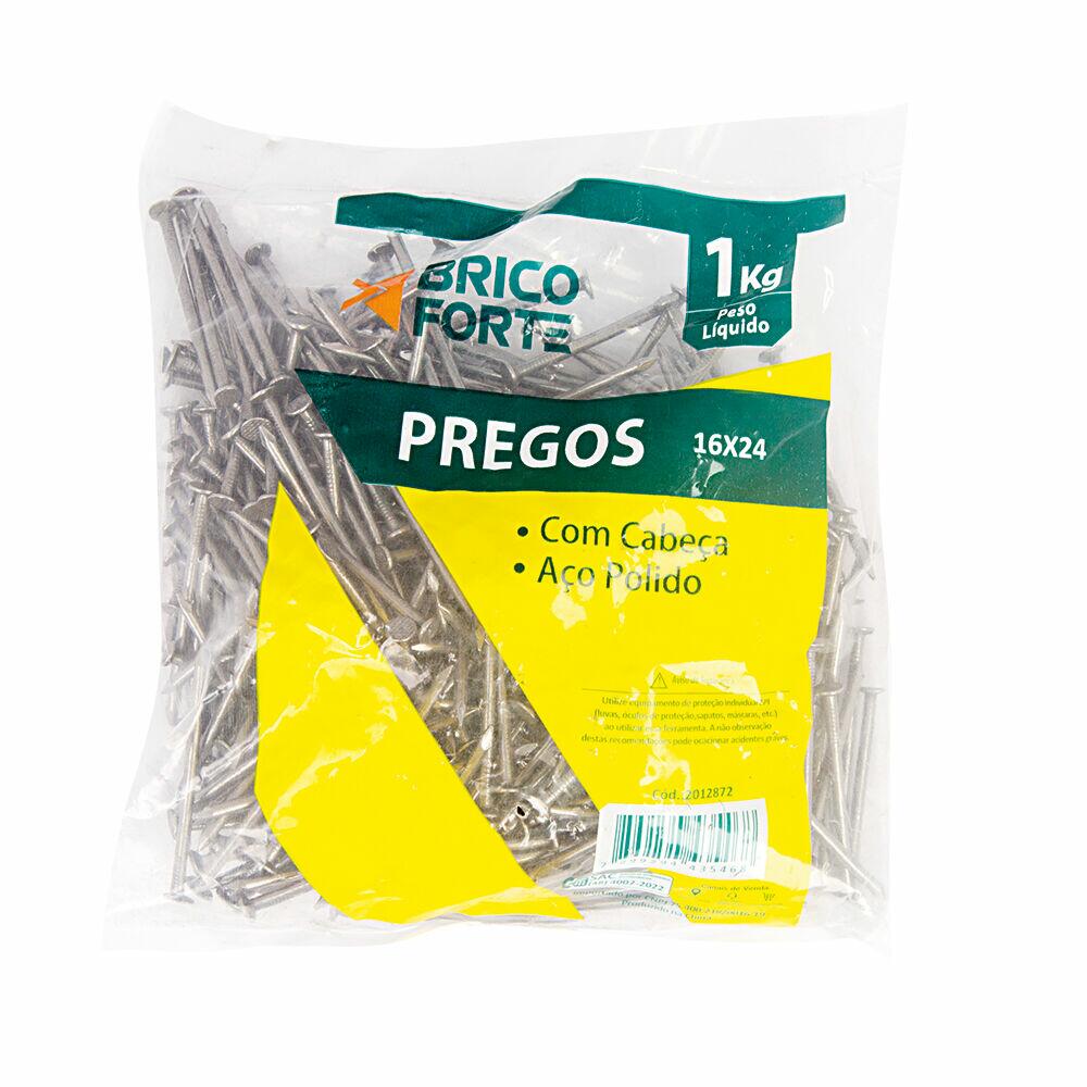 Prego com Cabeça Polido 1kg 16x24 Brico Forte