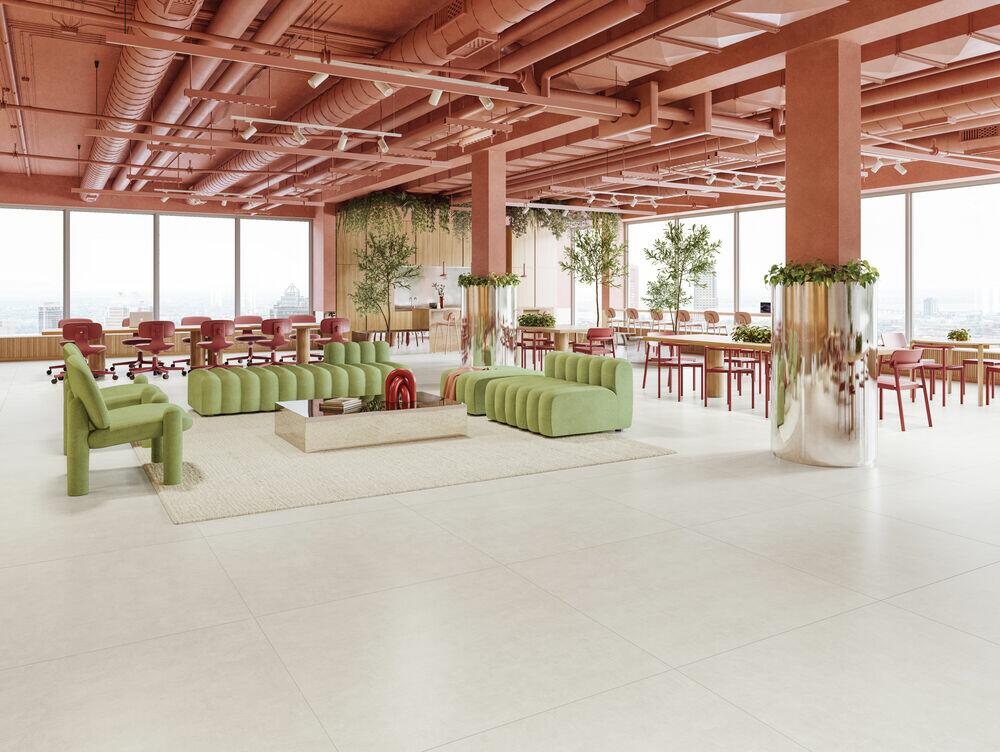 Porcelanato Space Bege Retificado Acetinado 120x120 Incepa