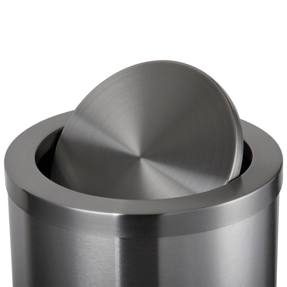 Lixeira 9 Litros Basc Flip Inox Polido 20,5x27,5cm Casa&Ideia