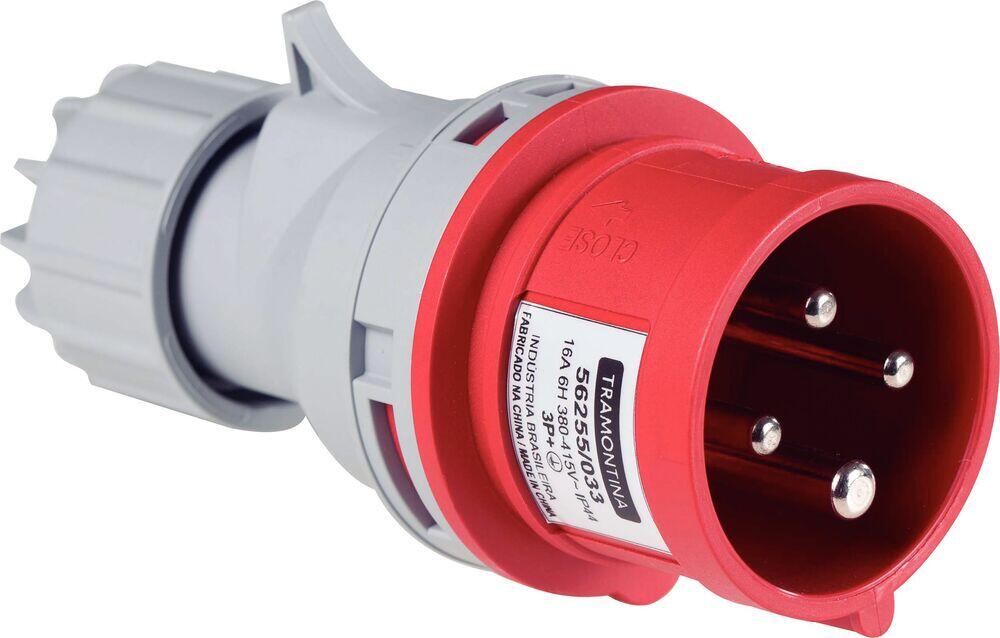 Pluges Industrial Móvel 16a 3p+t 380-415v 06h Vermelho Tramontina