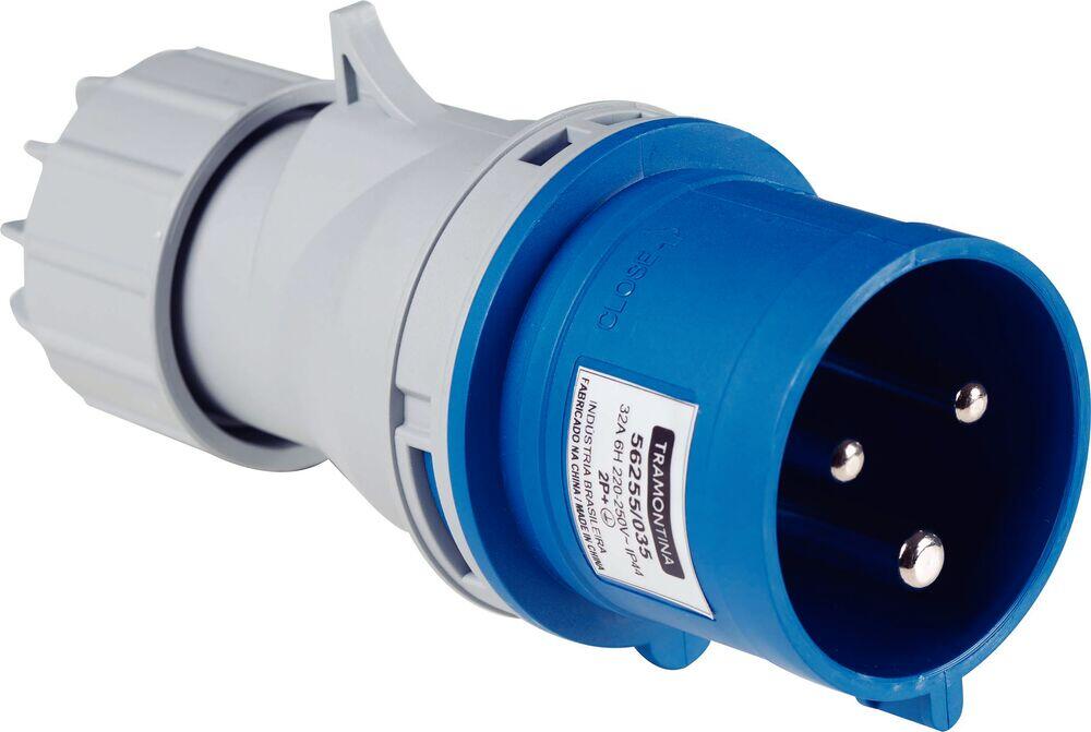 Pluges Industrial Móvel 32a 2p+t 220-250v 06h Azul Tramontina