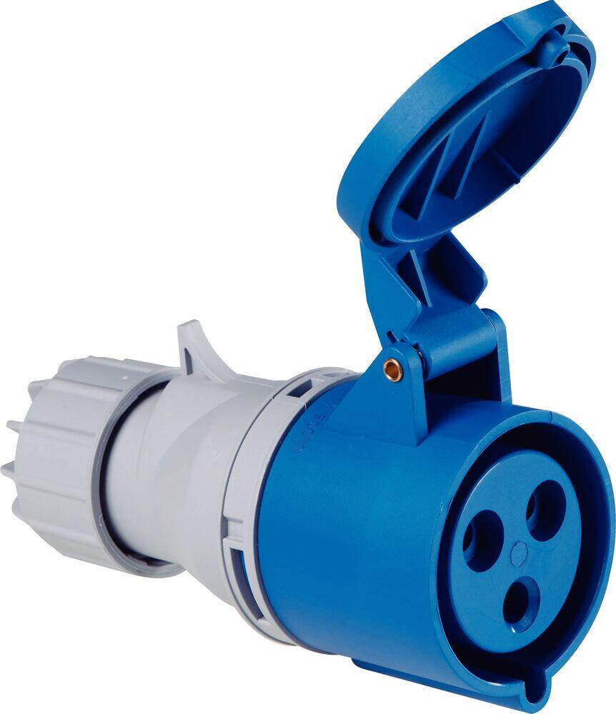 Tomada Acoplamento Industrial 32a 2p+t 220-250v 6h Azul Tramontina
