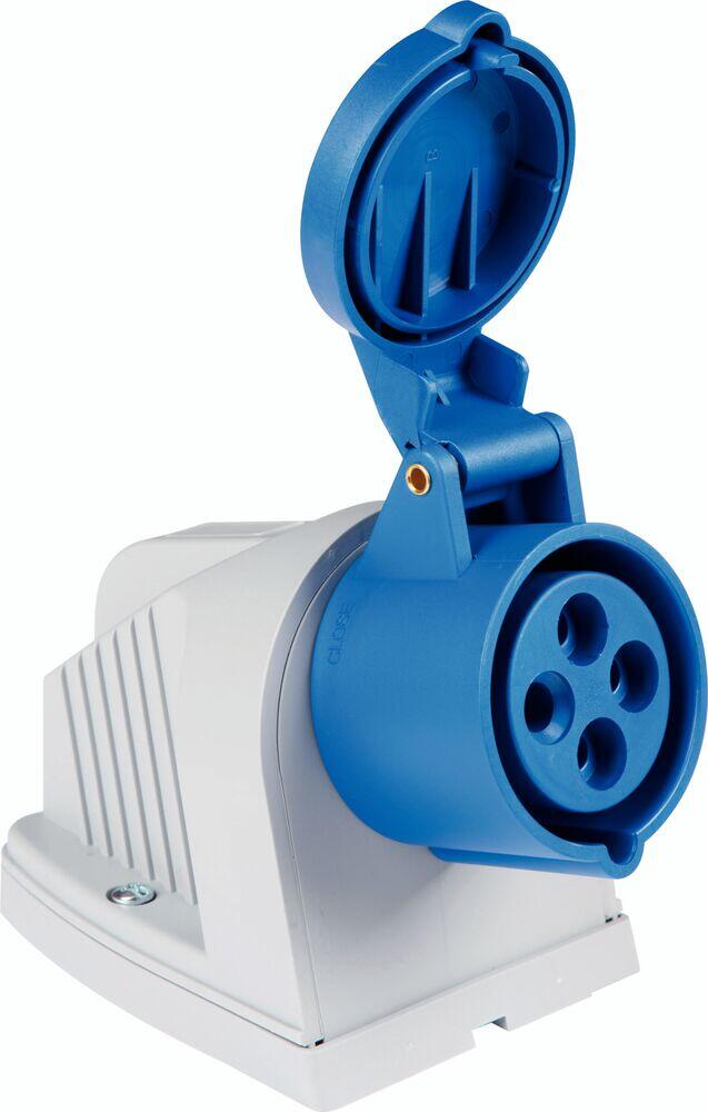 Tomada Sobrepor Industrial 32a 3p+t 220-250v 9h Azul Tramontina