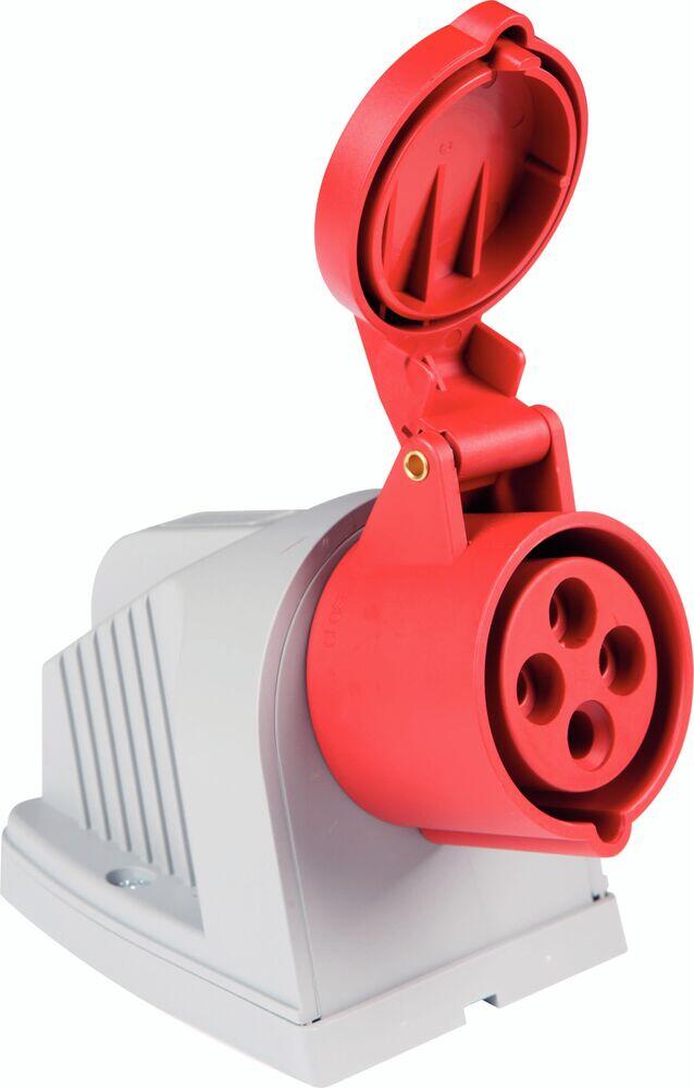 Tomada Sobrepor Industrial 32a 3p+t 380-415v 6h Vermelho Tramontina