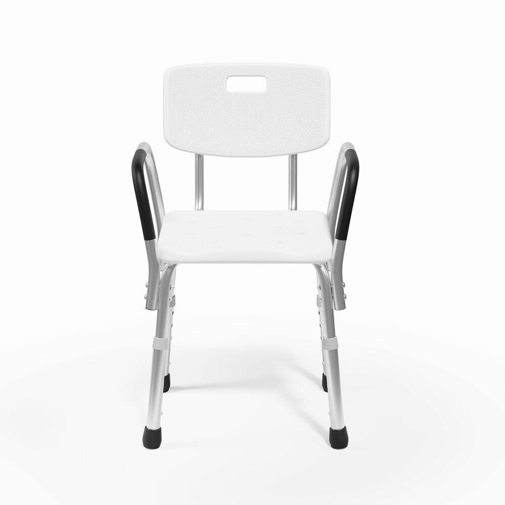 Cadeira para Banho com Braço PCD Branco Cromado Sicmol
