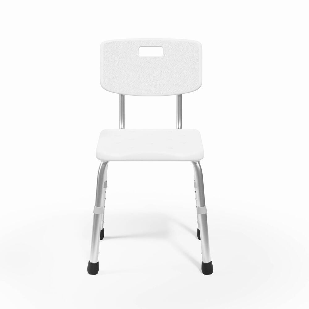 Cadeira com Encosto para Banho PCD Branco Cromado Sicmol