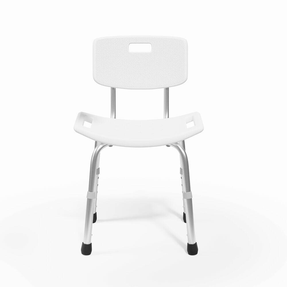 Cadeira para Banho sem Braço PCD Branco Cromado Sicmol