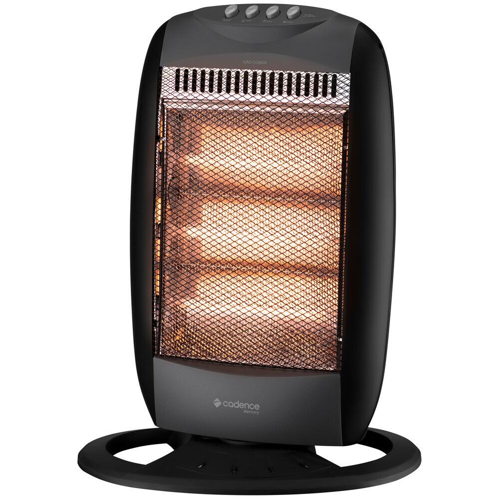 Aquecedor Ambiente Halogênio 1200w Aqc305 Preto Cadence