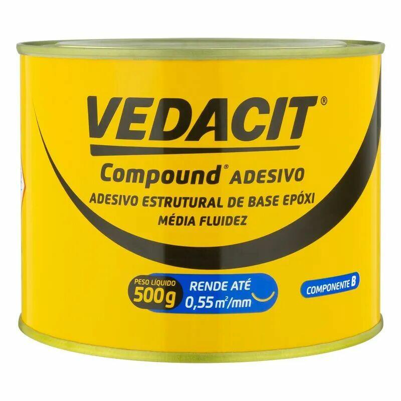 Adesivo Compound A+B 1kg Branco e Preto Vedacit