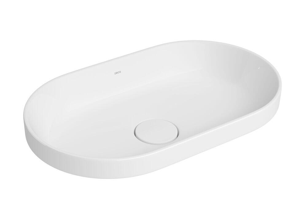 Cuba para Banheiro de Sobrepor Louça Slim Branco Oval 50cm Deca