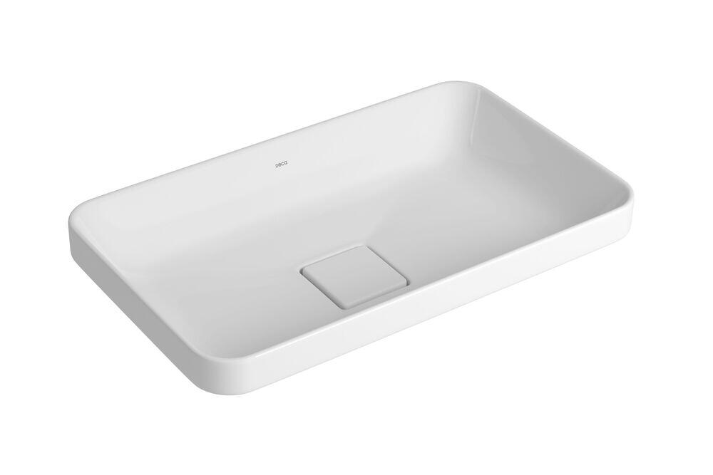 Cuba para Banheiro de Sobrepor Louça Slim Branco Retangular 50cm Deca