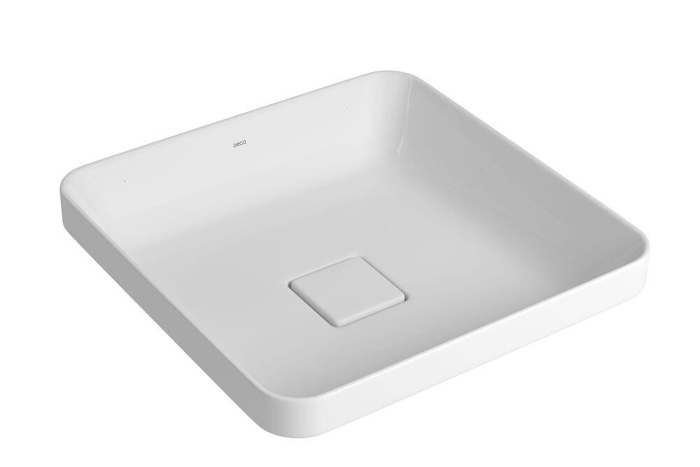 Cuba para Banheiro de Sobrepor Louça Slim Branco Quadrada 40cm Deca