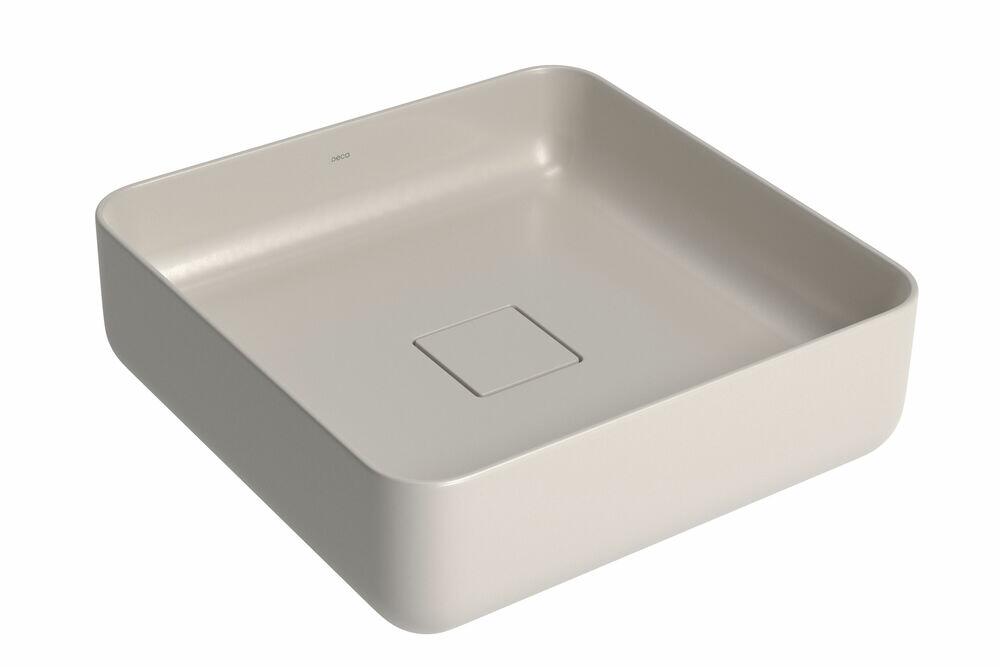 Cuba para Banheiro de Apoio Louça Slim Creme Quadrada 40cm Deca