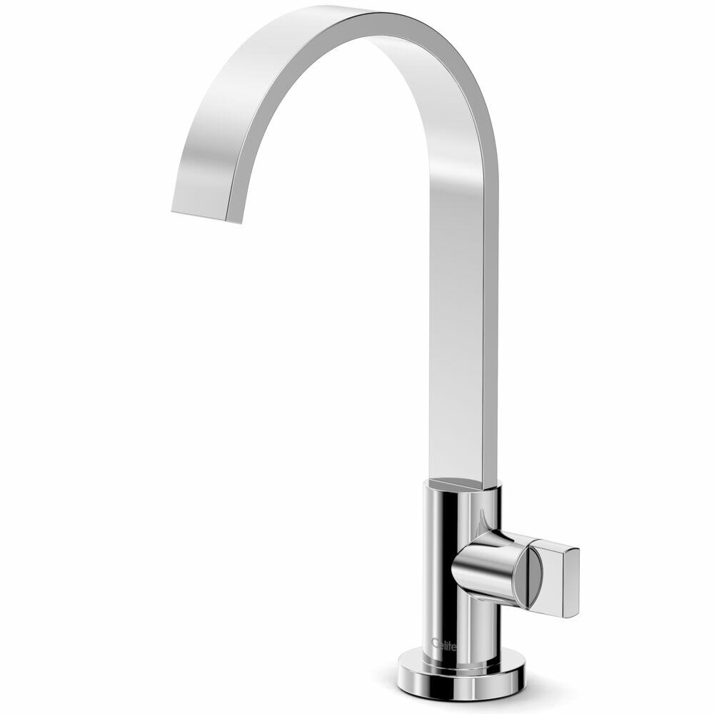 Torneira de Mesa para Lavatório Medio Luxo Bica Alta 1/4'' Cromado Celite