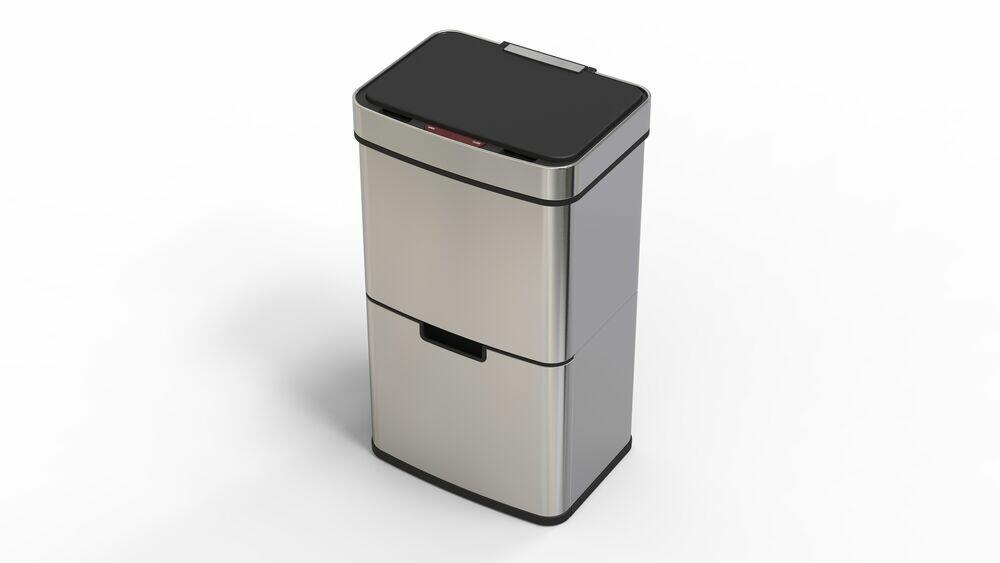 Lixeira Automática 61L Otsu Aço Inox C/3 Casa&Ideia