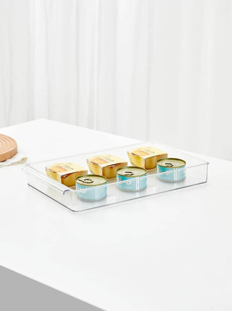 Cesto Organizador Amarilis Transparente com Alça 21,6x36,4cm 3,9l Casa&Ideia