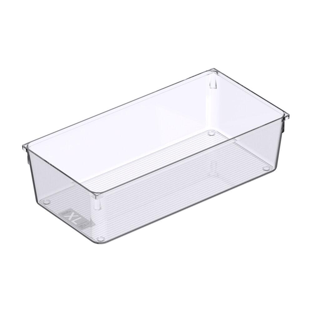 Cesto Organizador Amarilis Transparente Retangular 15,2x30,5cm 3,8l Casa&Ideia