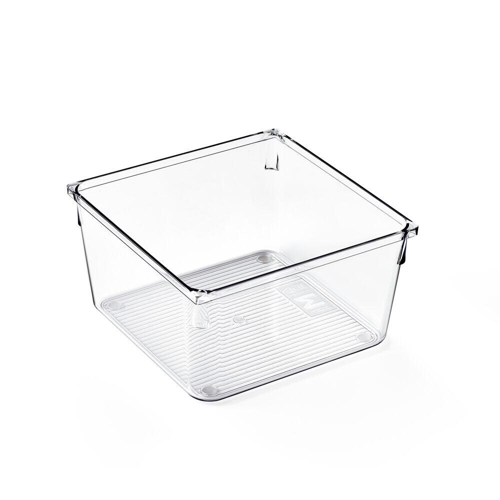 Cesto Organizador Amarilis Transparente Quadrado 15,2x15,2cm 1,9l Casa&Ideia