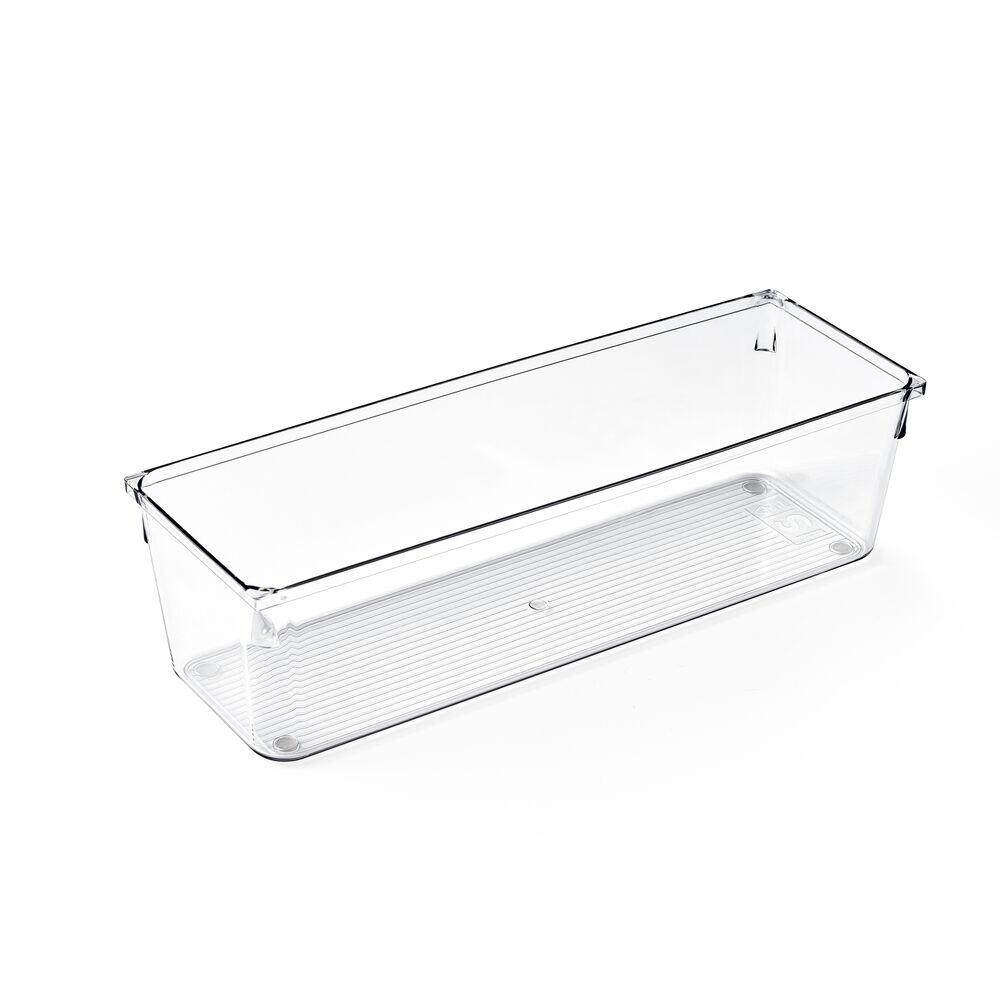 Cesto Organizador Amarilis Transparente Retangular 10,2x30,5cm 2,6l Casa&Ideia