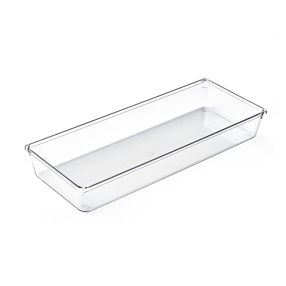 Cesto Organizador Amarilis Transparente Retangular 15,2x38,1cm 3l Casa&Ideia