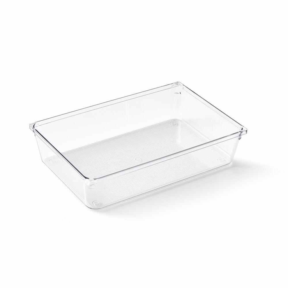 Cesto Organizador Amarilis Transparente Retangular 15,2x22,9cm 1,8l Casa&Ideia