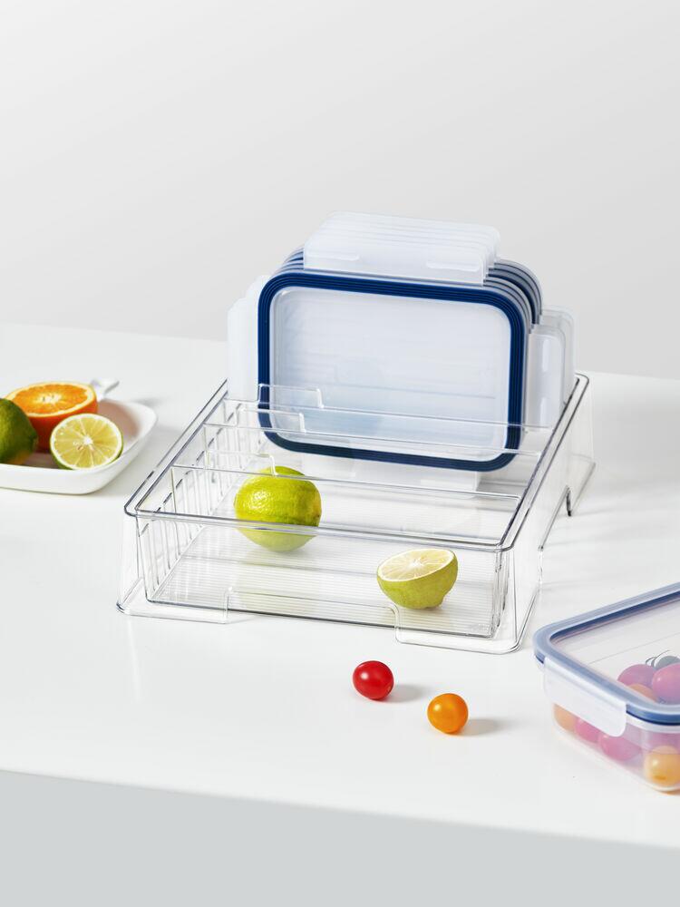 Organizador P /Tampas Amarilis 36,6x29,5cm Transparente Casa&Ideia