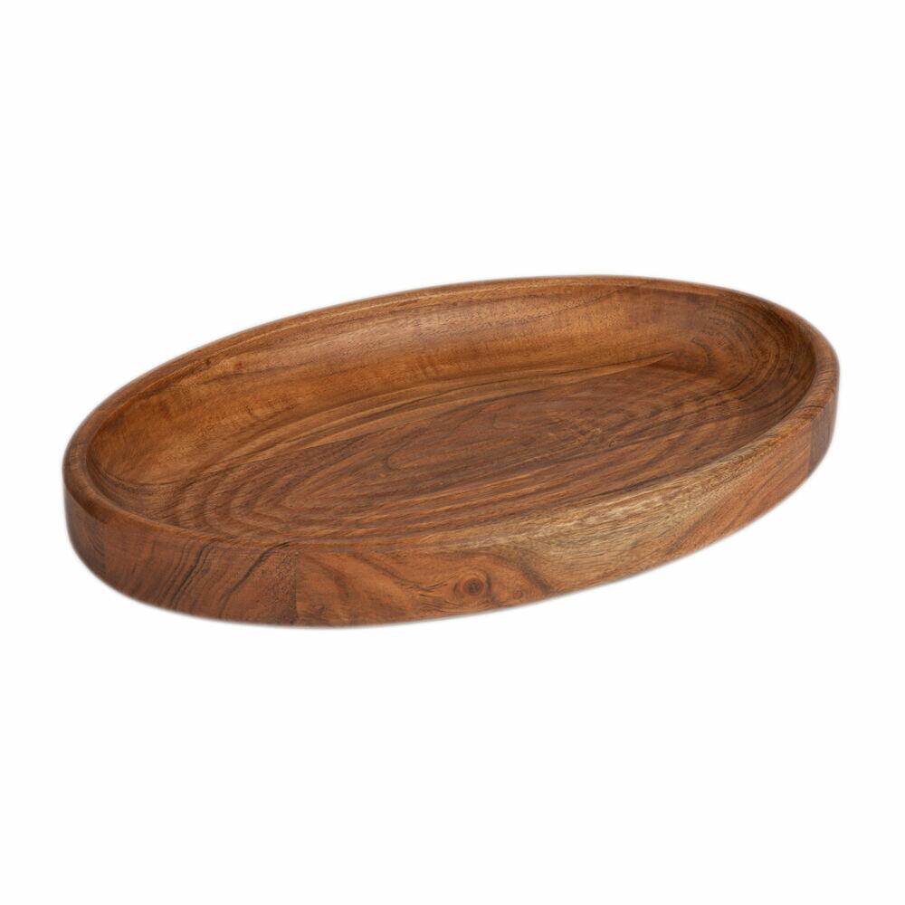Tabua de Cozinha Neri 35x22,5x3,75cm Madeira Natural Oval Casa&ideia