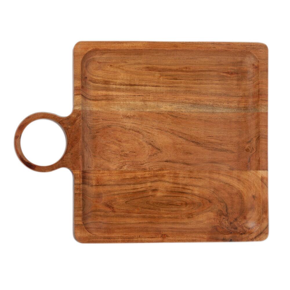 Tabua de Cozinha Spina 39x30x2,5cm Madeira Natural Retangular Casa&ideia