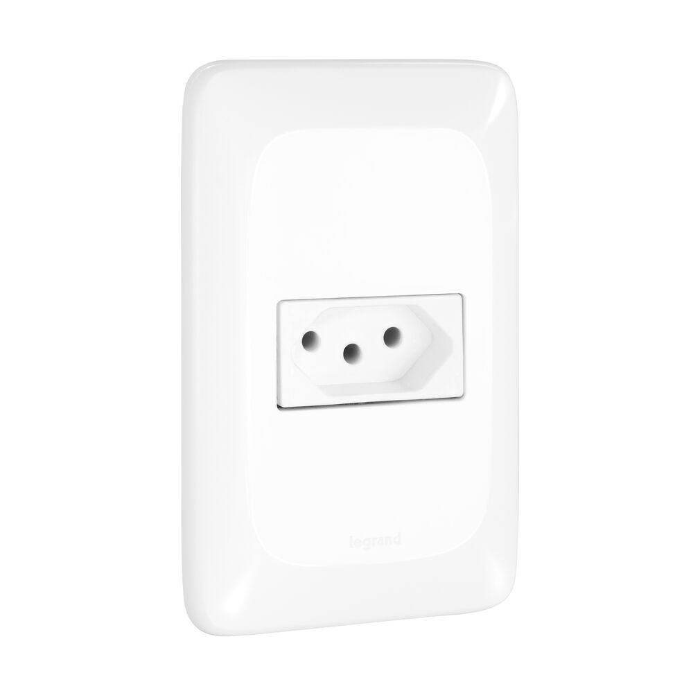 Conjunto Interruptor Brilhant 1 Módulo 20A 2P+T 4x2 Branco Pial