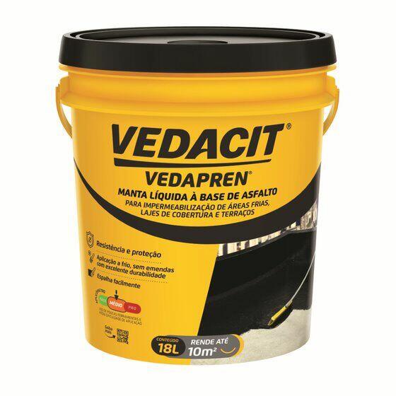 Impermeabilizante Otto Vedapren 18L Preto