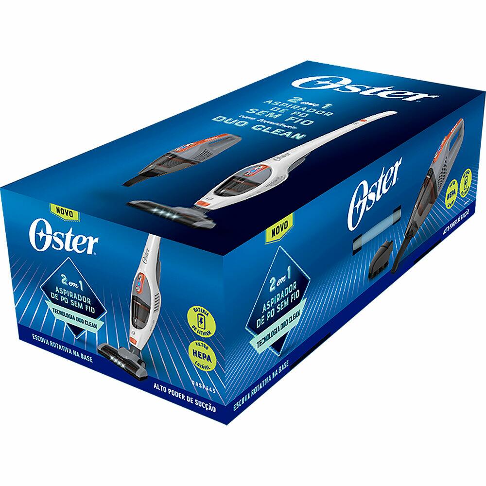 Aspirador de Pó Vertical 100w Oasp645 Branco Cinza Bivolt Oster