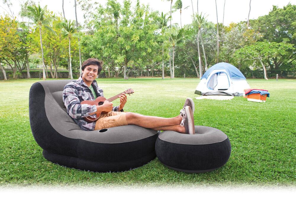 Poltrona Ultra Lounge Com Pufe Turca Intex