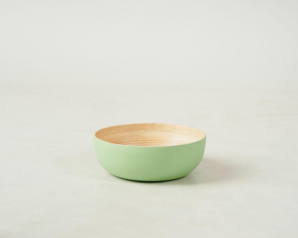 Tigela Bambu Metake Verde Fosco Redondo 20cm Casa&ideia