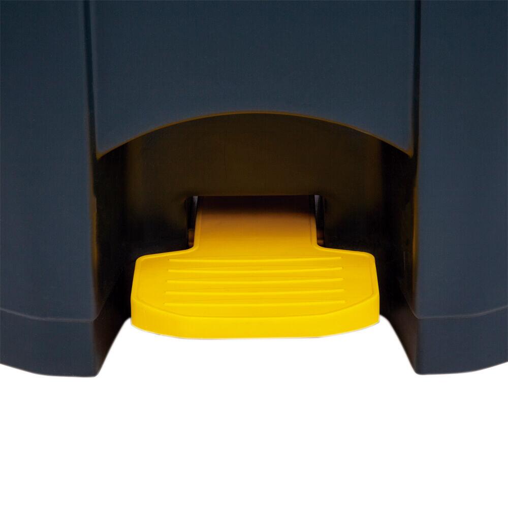 Lixeira Seletiva 80l Amarelo Preto com Pedal Casa&ideia