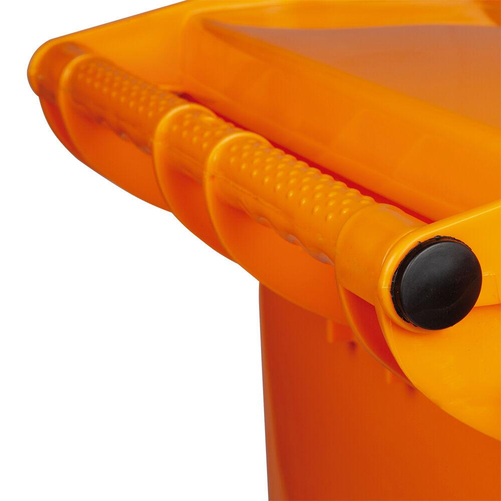 Lixeira Seletiva 120l Laranja com Roda Casa&ideia