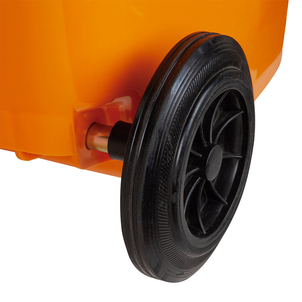 Lixeira Seletiva 240l Laranja com Roda Casa&ideia