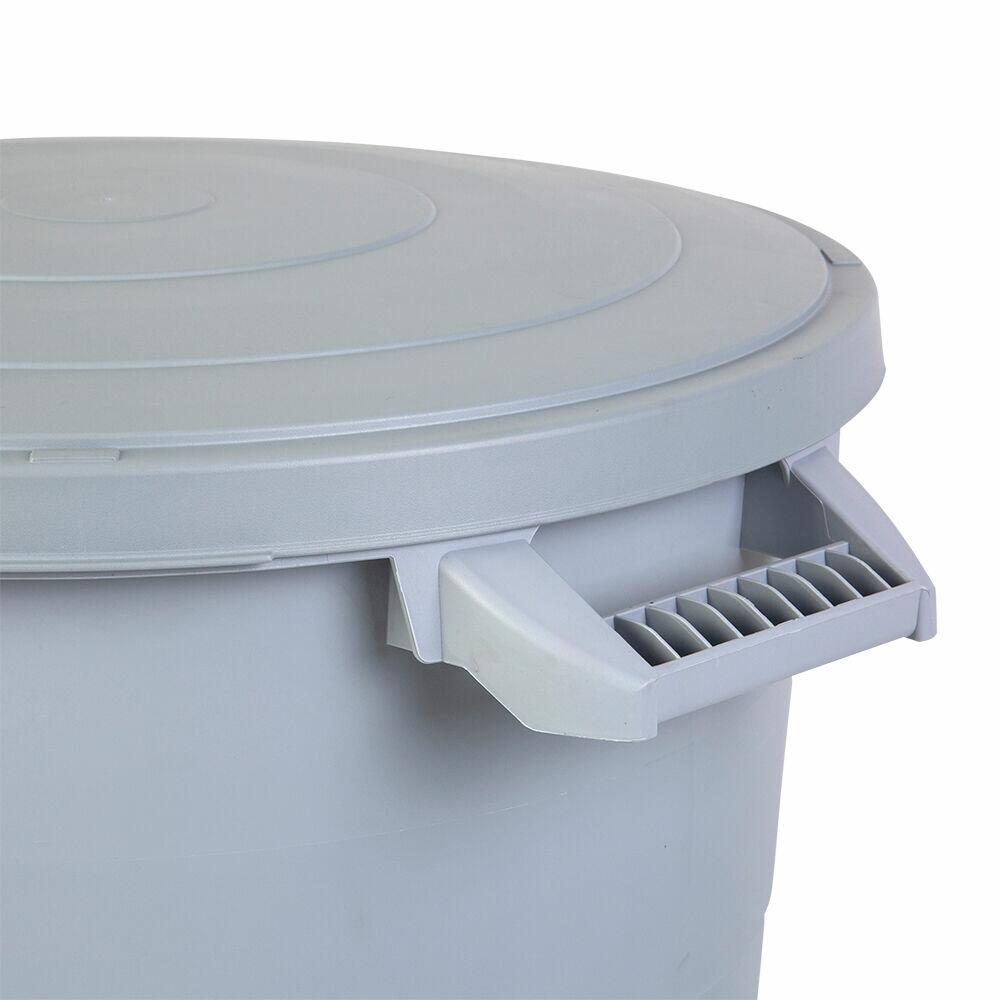 Lixeira Com Tampa 160L Aster Cinza Casa&ideia