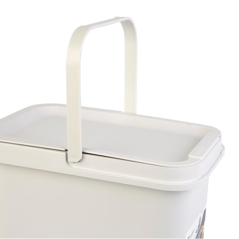 Lixeira Com Tampa 12l Grear Cinza Casa&ideia