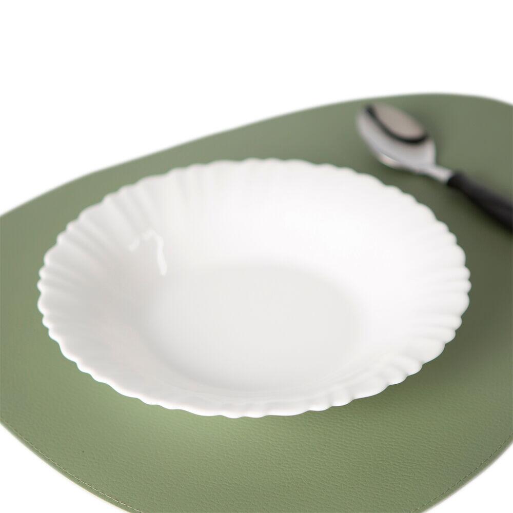 Prato Fundo Aurora Branco Vidro 23cm Casa&ideia