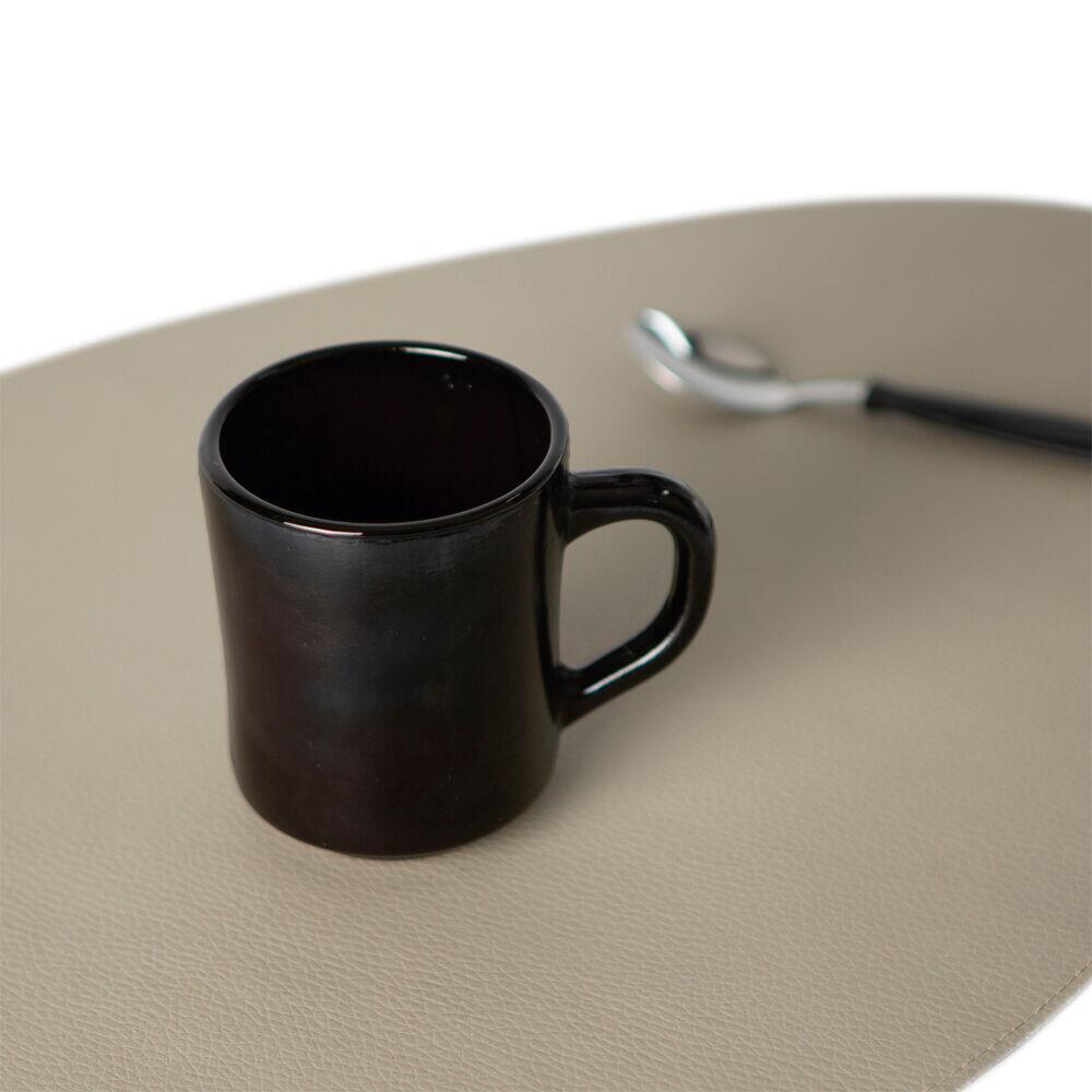 Caneca 230ml Preto Vidro Casa&ideia