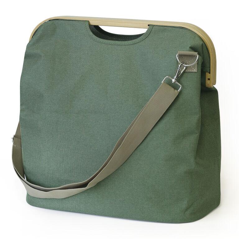 Cesto Bolsa Com Alça Removível para Lavanderia 75l Verde Ecobio 50x30x50 Casa&ideia