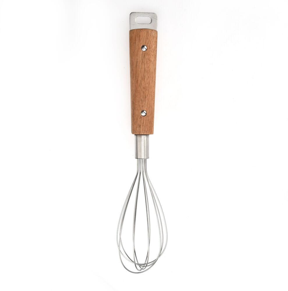 Fouet 29,5x5cm Com Cabo de Madeira Acacia Fosco Inox Casa&ideia
