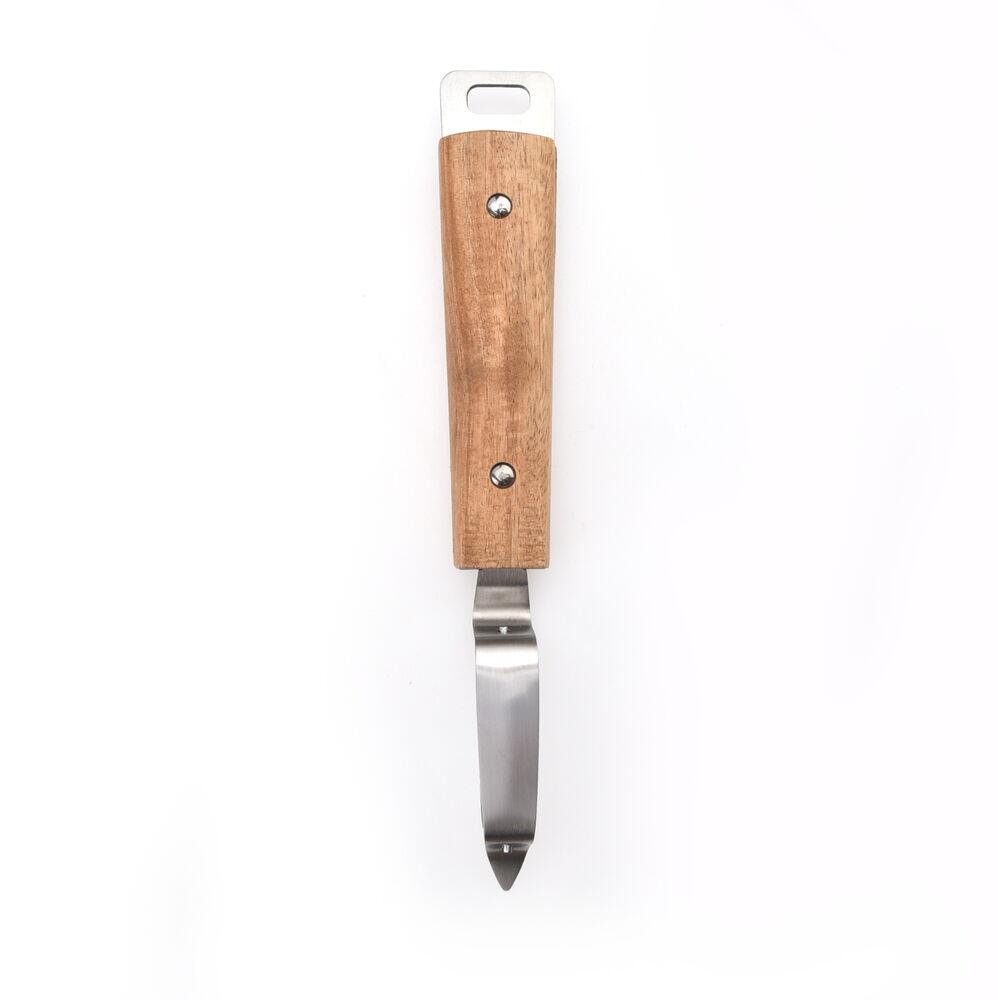 Descascador Com Cabo de Madeira Acacia Fosco Inox Casa&ideia
