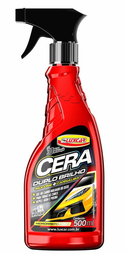 Cera Duplo Brilho Vermelho 500ml Luxcar