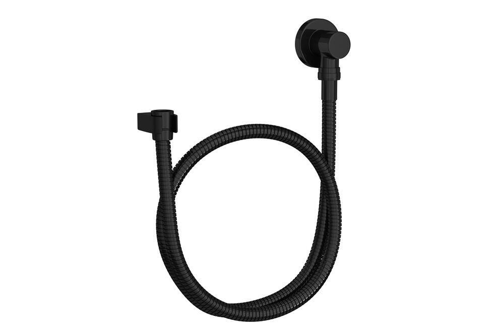 Kit Engate Flexível com Suporte para Ducha Black Noir Deca