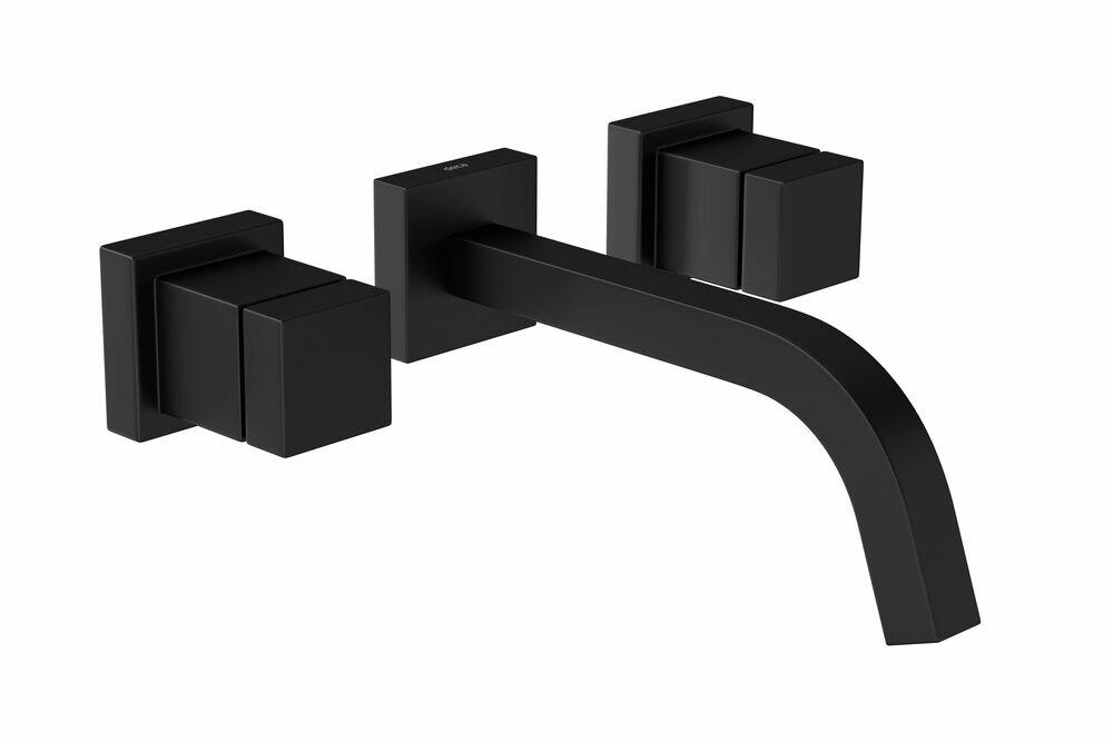 Misturador para Lavatório Parede Cubo Black Matte Deca