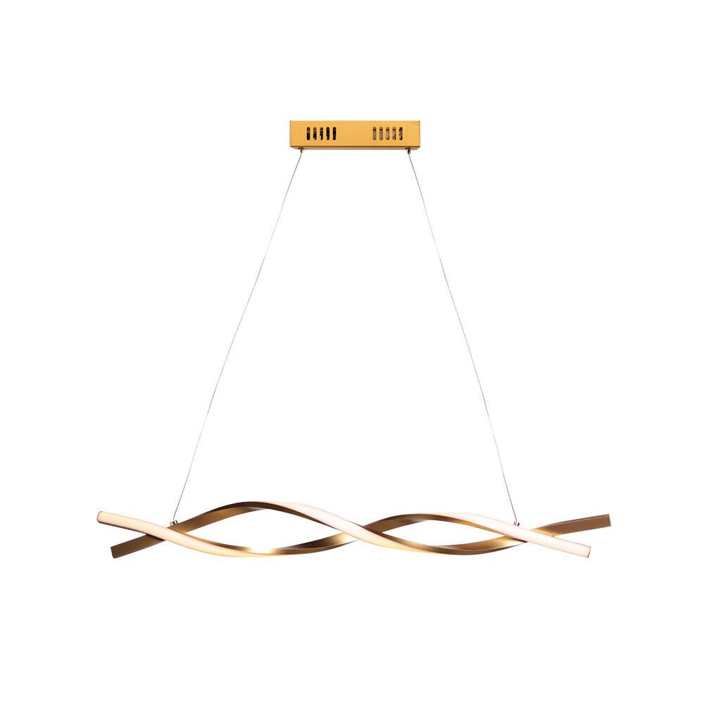 Pendente Metalico 3000k 18w Paris Ouro Escovado Bivolt Taschibra